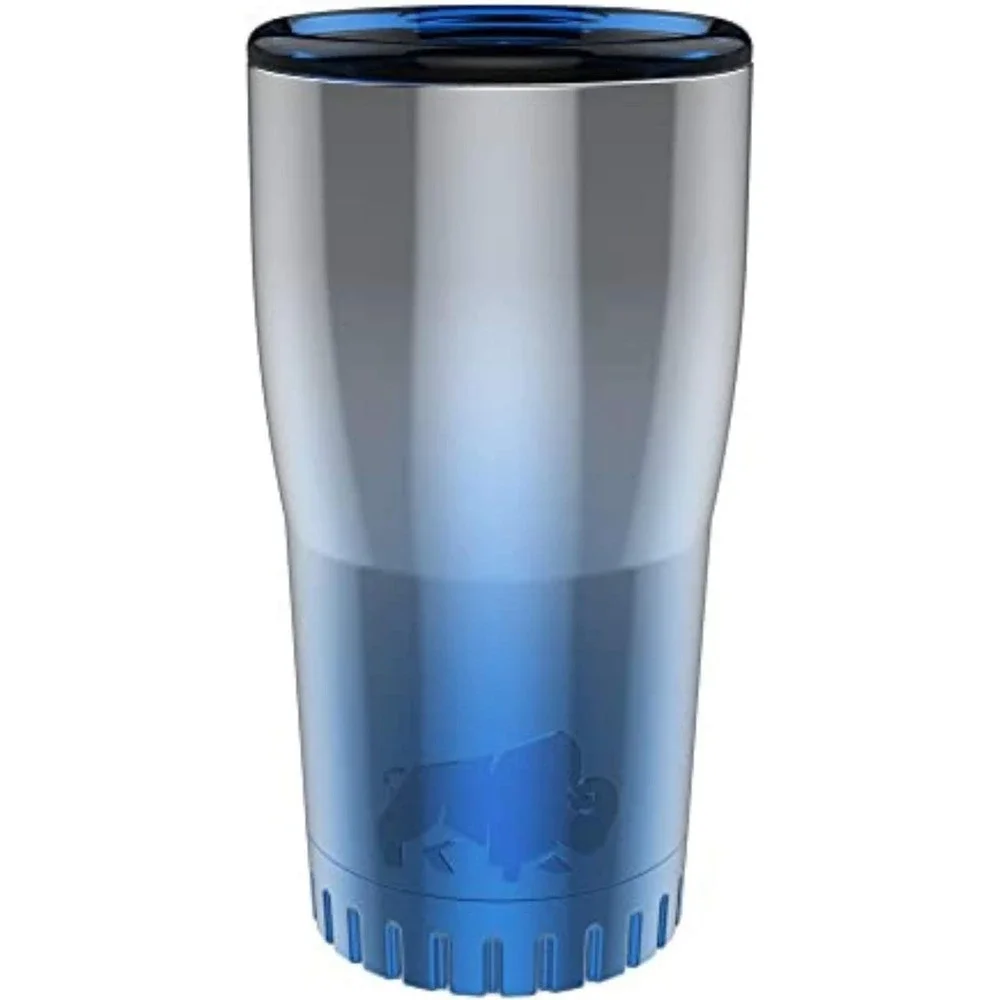 Silver Buffalo Tumbler Unisex 20oz Blue Silver New Ombre Stainless Hot Cold